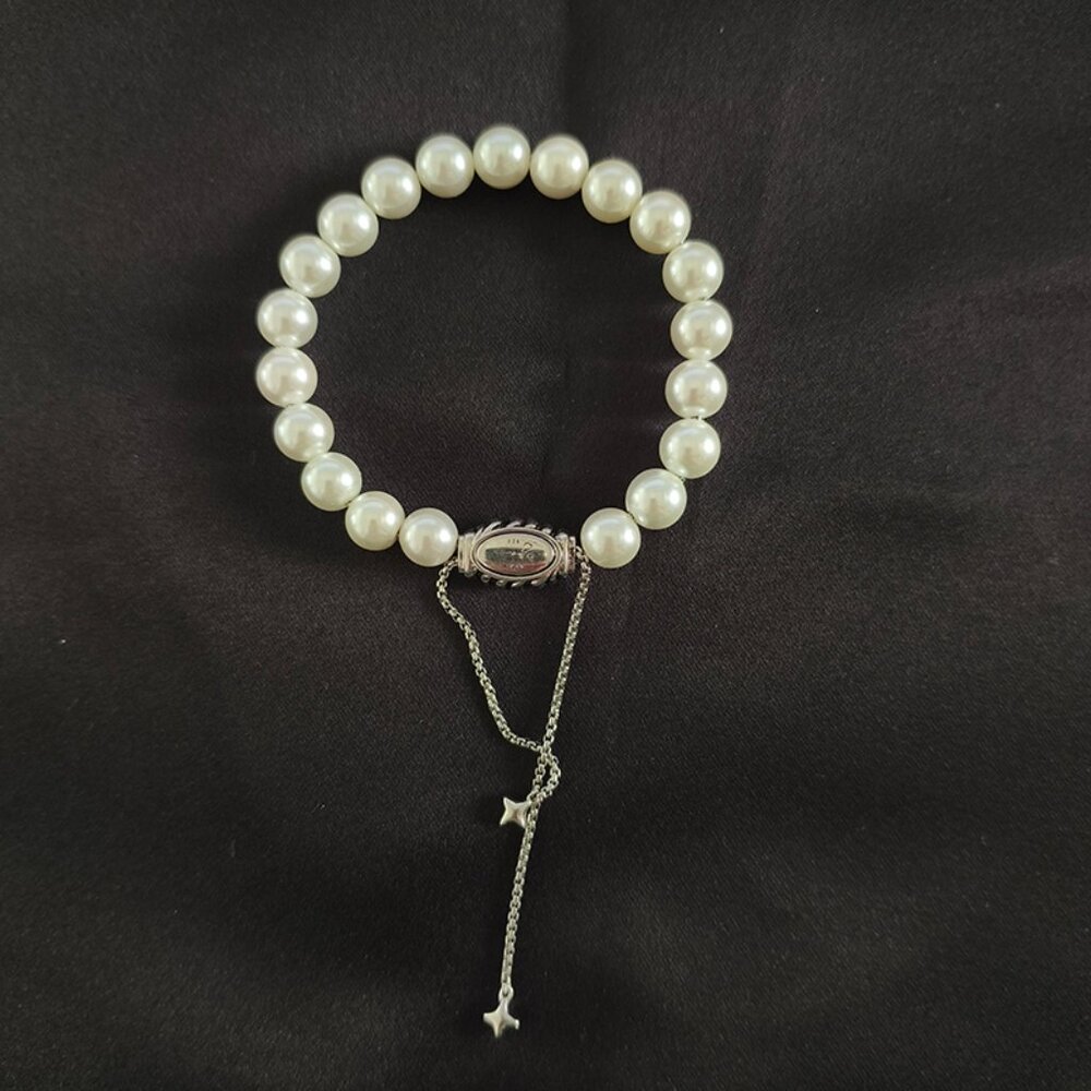 David Yurman Sterling Silver Pearl Bracelet - Picture 2 of 6